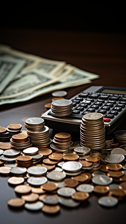 Cash and a calculator, representing hands-on bookkeeping work